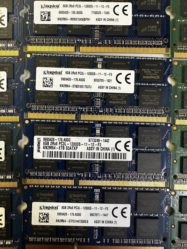 Память для ноутбука DDR3 8gb PC3-12800s (pc3-1600) sodimm(so-dimm)