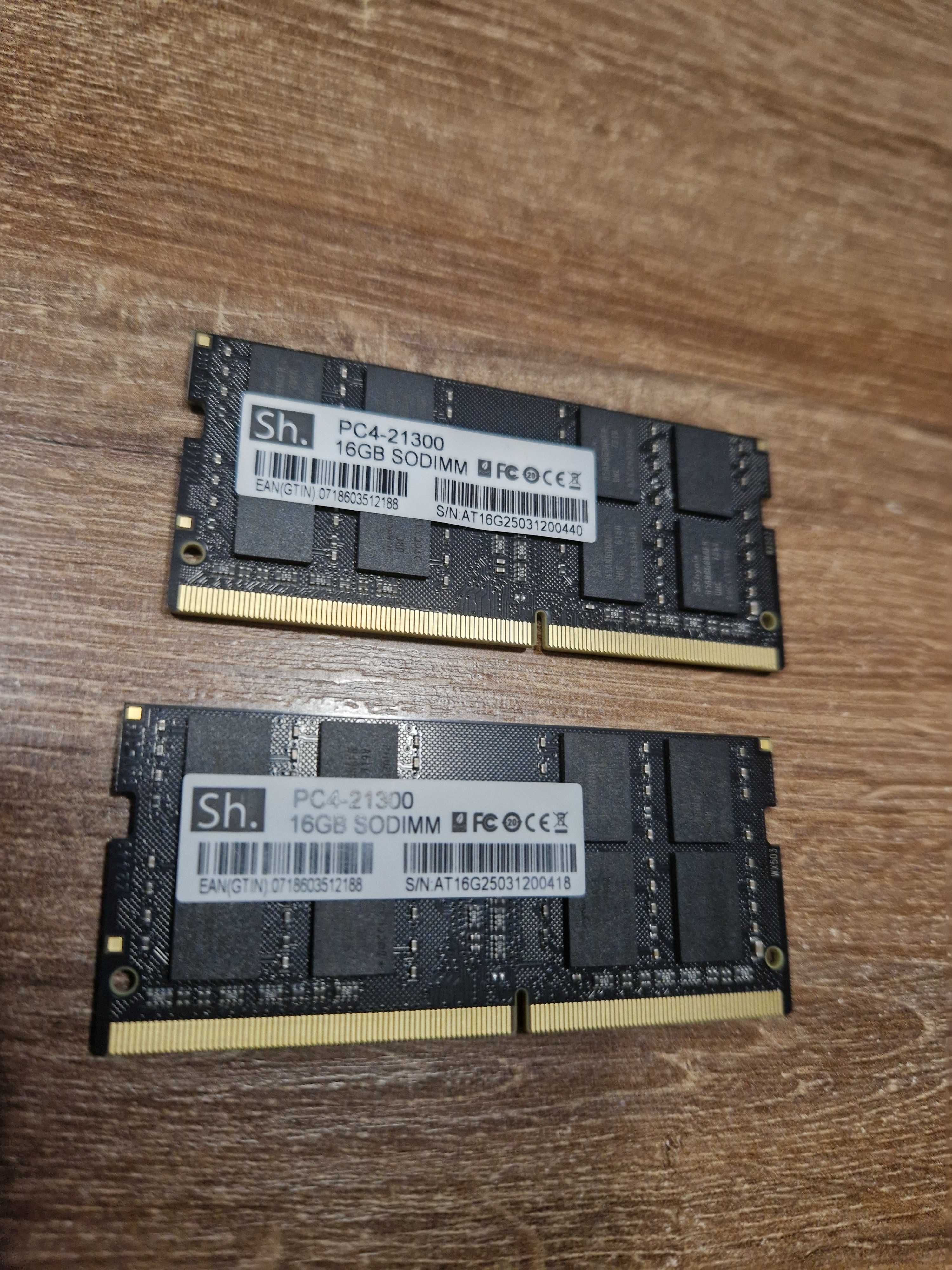 Pamięć RAM do laptopa/notebook 32GB 2x16GB DDR4 SODIMM 2666mHz Sh.