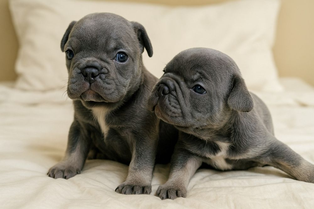 Голубые щенки Французского бульдога.Доставка