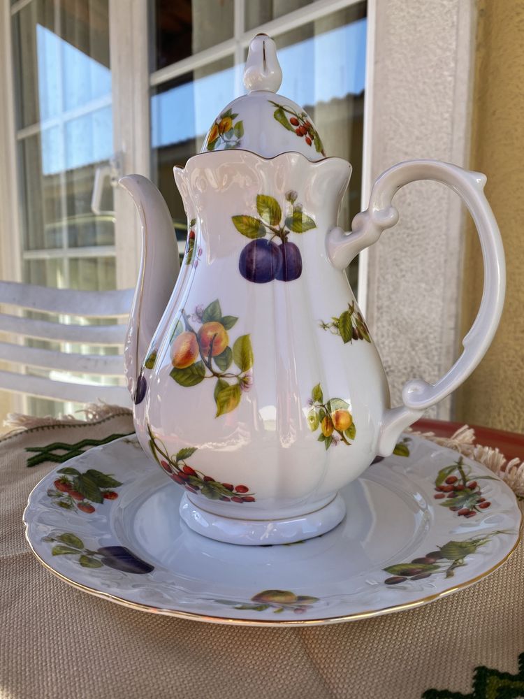 Bule com prato Limoges