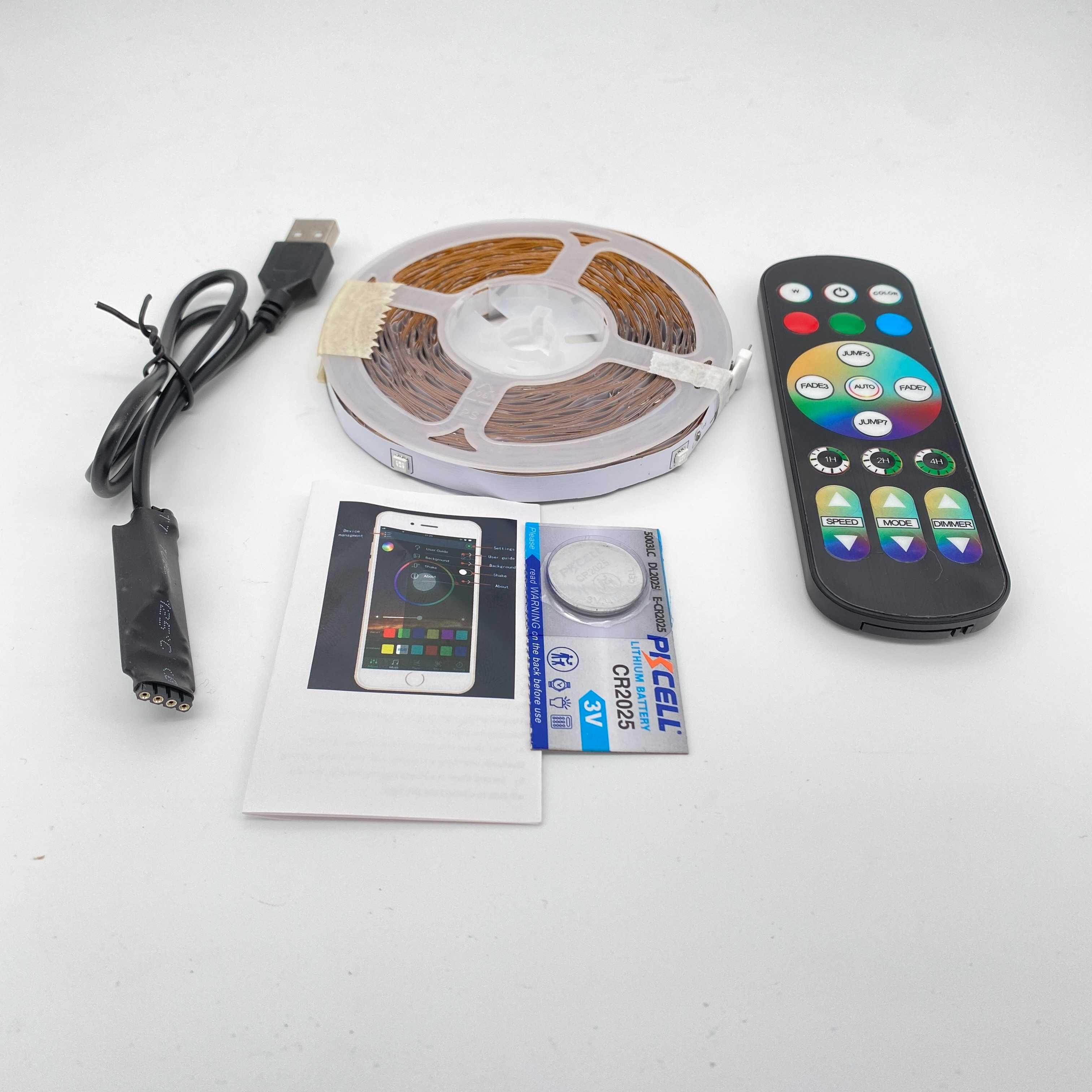 Led лента  3м,  15м,  USB, Bluetooth, RGB, от смартфона