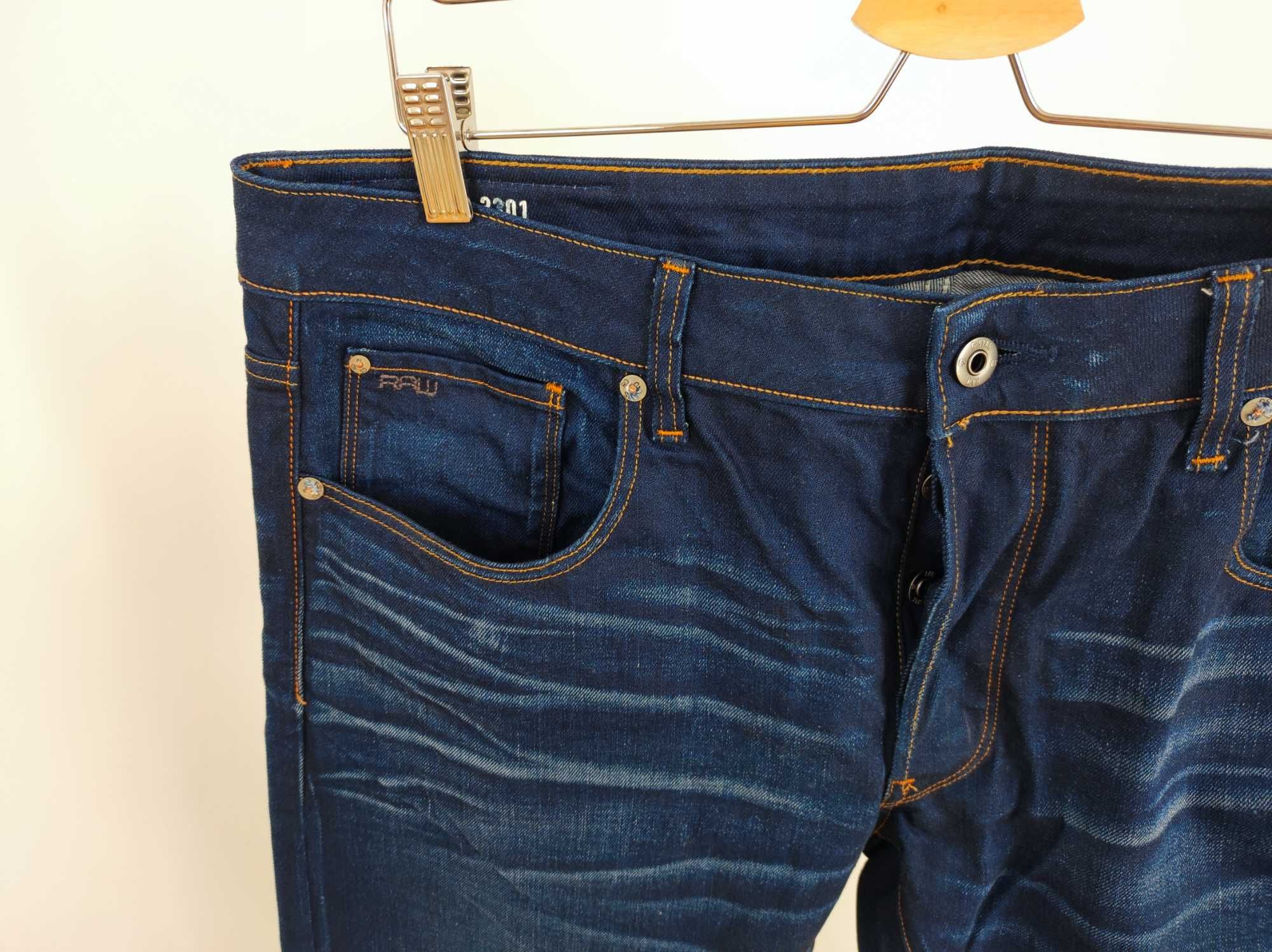 Jeansy męskie G-Star Raw, slim, niebieski, 36/32