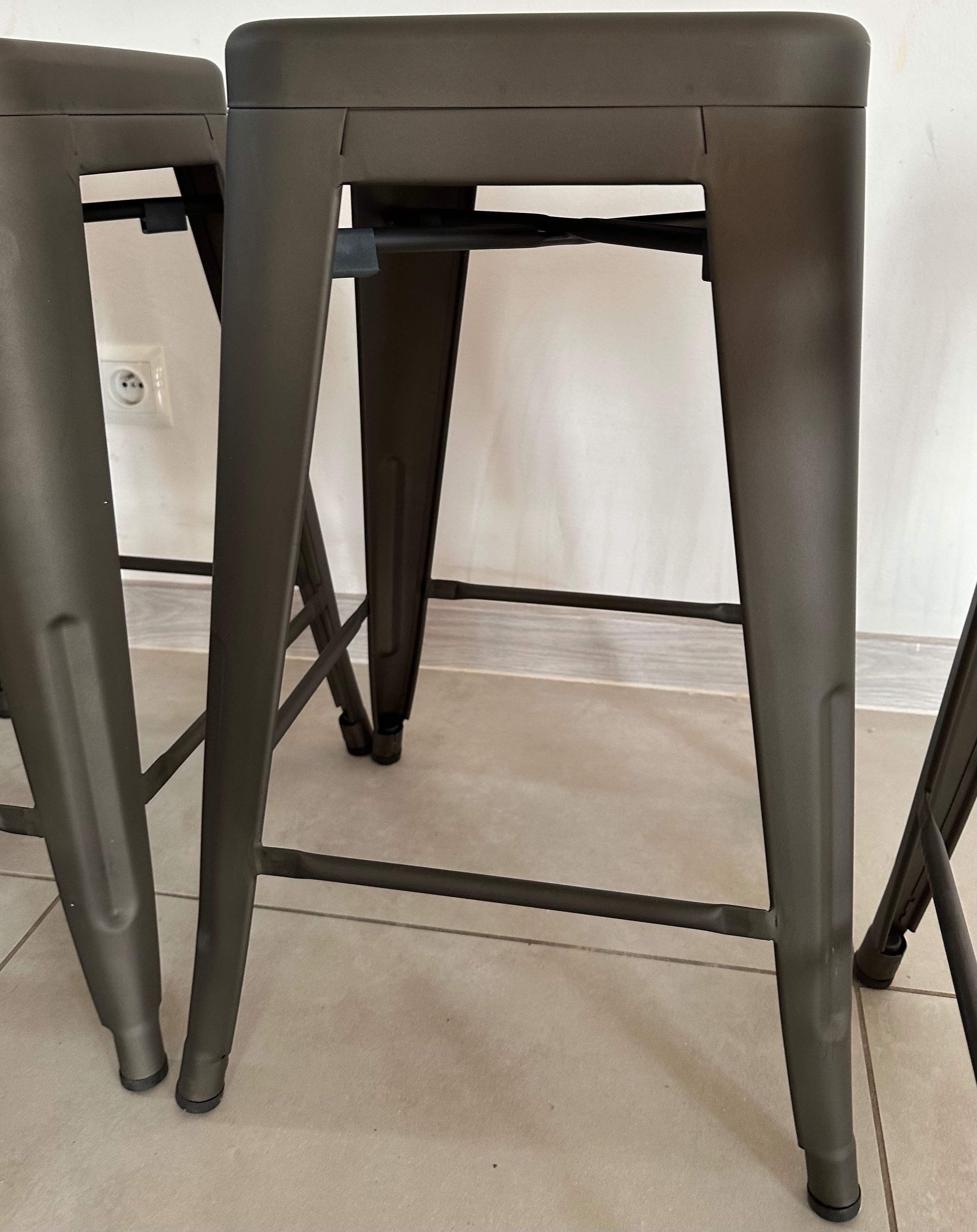Stołek barowy metalowy nowoczesny loft  4 sztuki