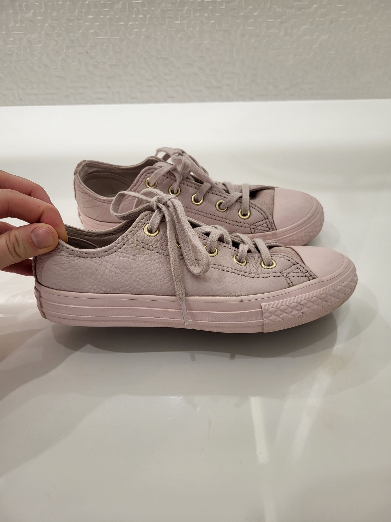 Buty Converse 31,5 skóra naturalna różowe róż trampki sneakersy