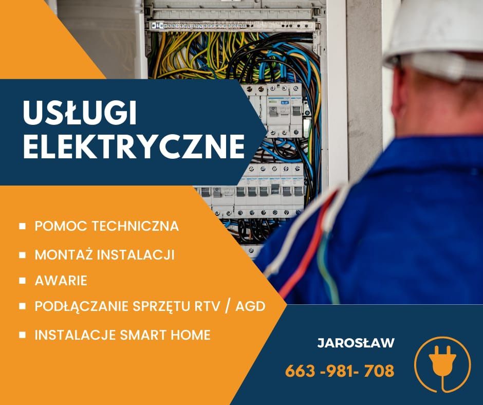 Usługi elektryczne, awarie, montaż, serwis