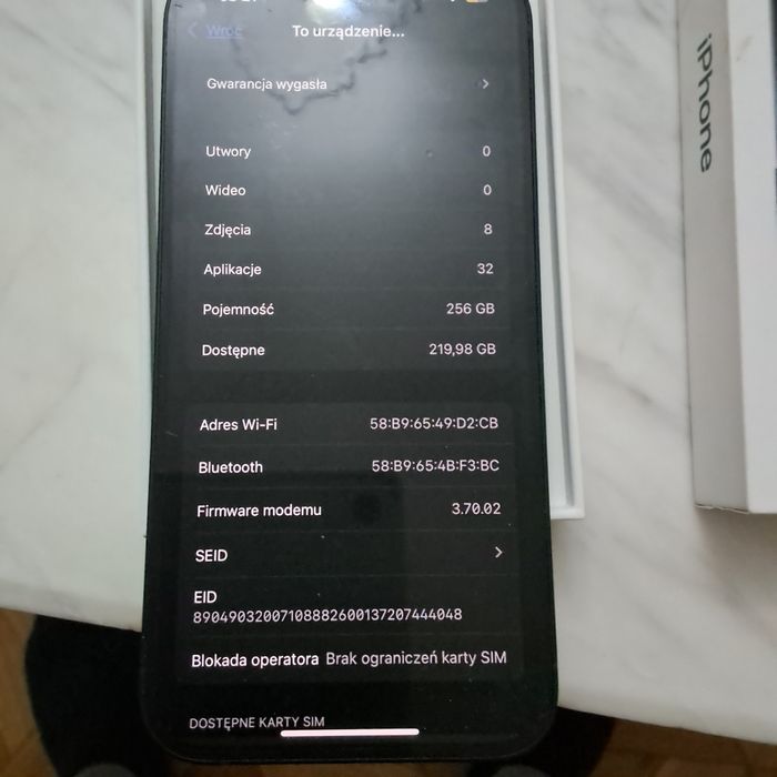 iPhone 14 Plus 256 GB – bardzo dobry stan + folia ochronna + ładowarka