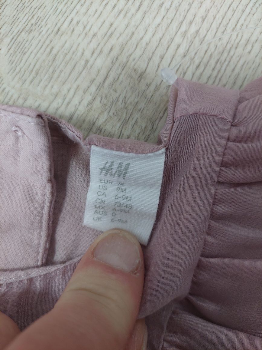 Sukienka różowa nowa r 74 6-9m nowa H&M