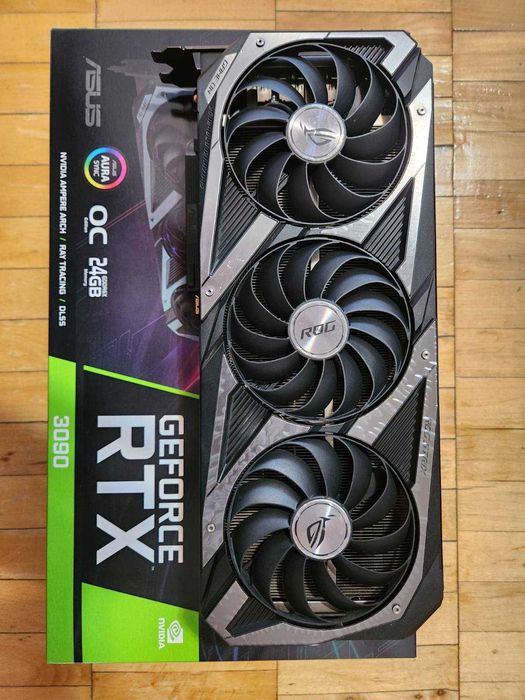 Відеокарта RTX 3090 24GB Asus Rog Strix Gaming з чеками та коробкою
