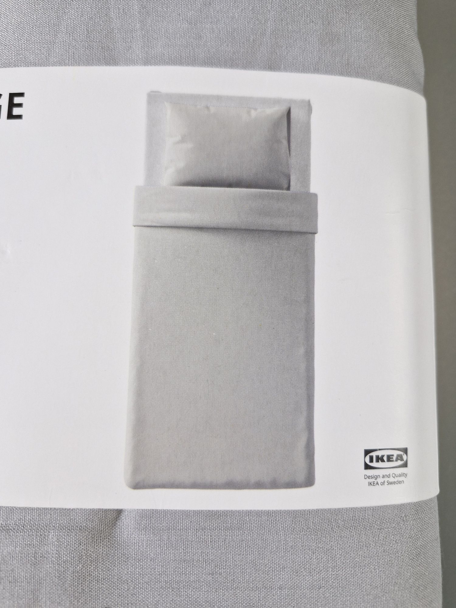 IKEA Piltandvinge Poszwa na Kołdrę I Poszewka Szara 150x20 + 50x60