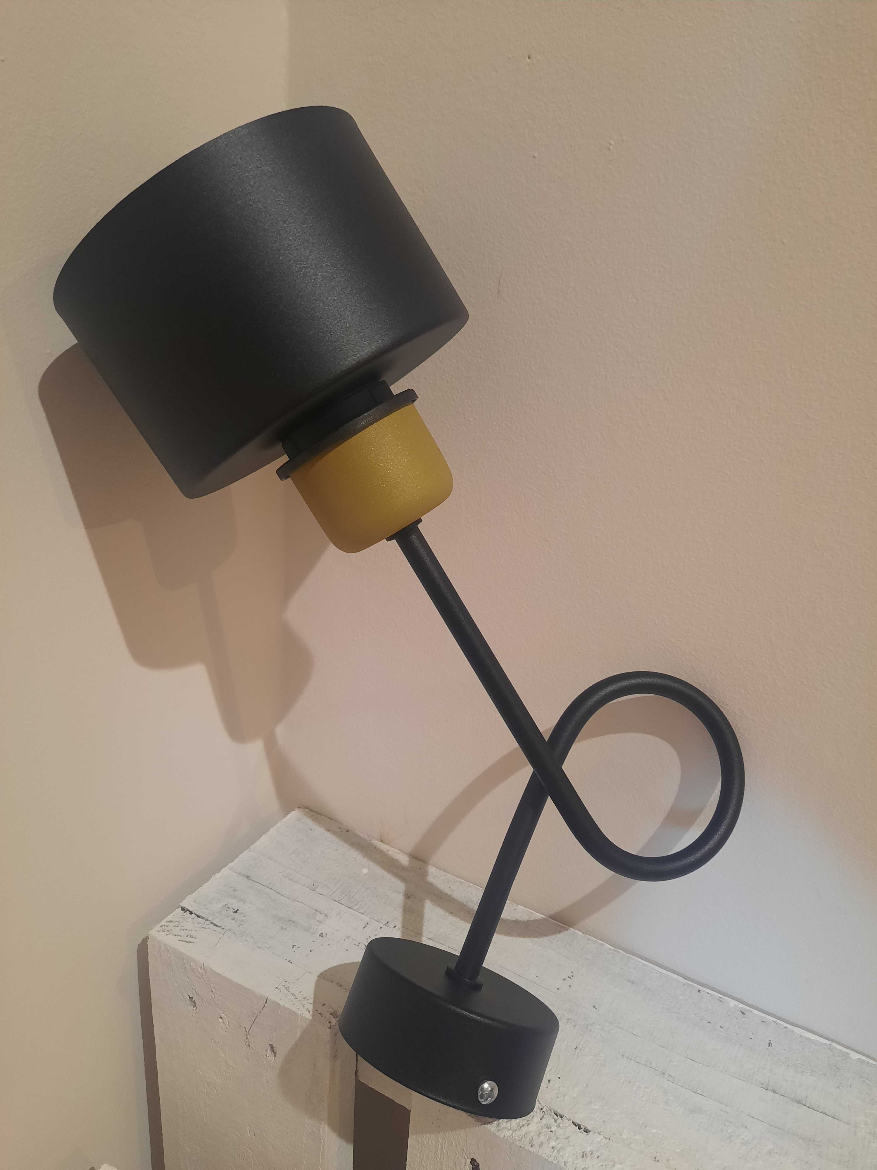 Nowoczesny loftowy kinkiet LOFT GOLD lampa wygięta 2 szt.