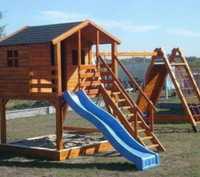 Domek dla dzieci plac zabaw drewniany