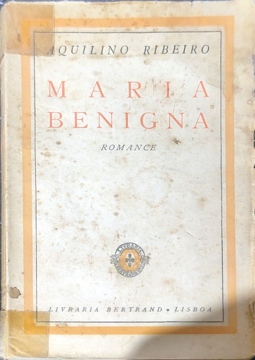 Livro- Ref CxC - Aquilino Ribeiro - Maria Benigna