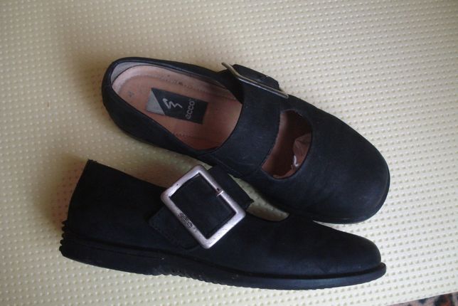 Ecco брендовые кожаные туфли 37 р.