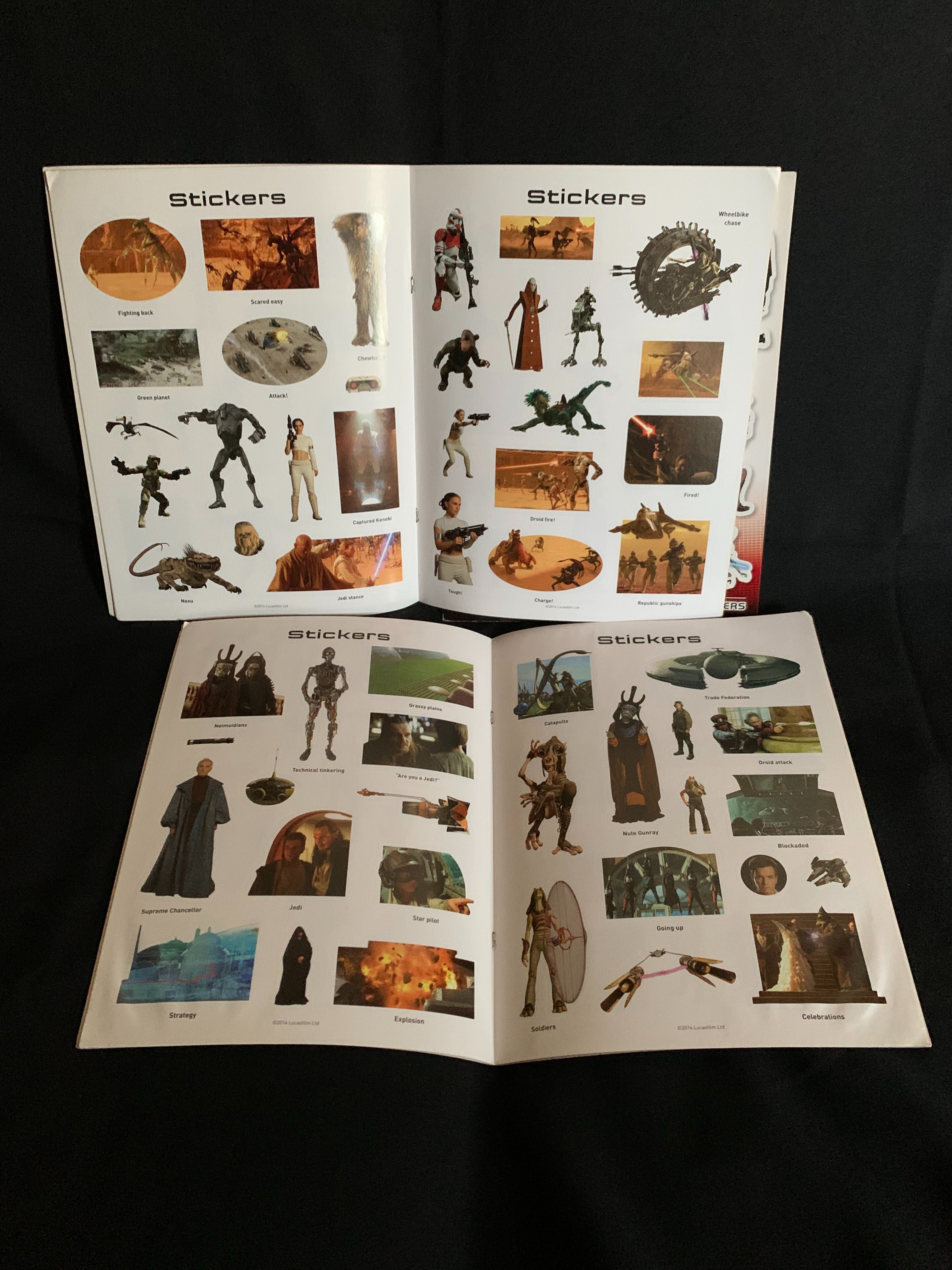 Star Wars - 3 livros com Autocolantes - preço do conjunto