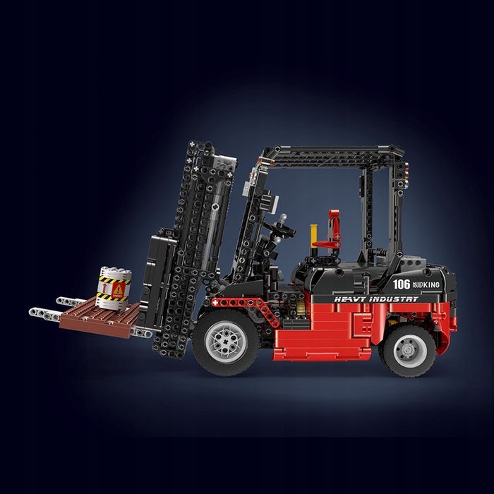 Klocki 1904 el. Wózek widłowy technic konstrukcja Mould King 13106S