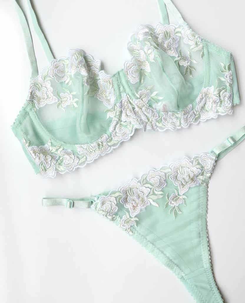 conjunto de lingerie artesanal de luxo e de alta qualidade (NOVO)