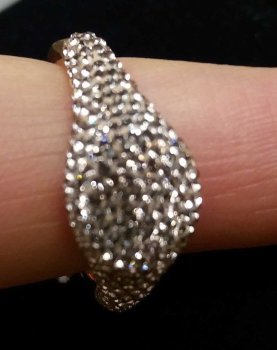 Swarovski Кольцо Розовое Золото с Кристаллами Сваровски. Колечко