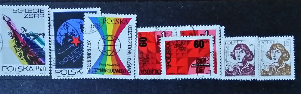 Znaczki polskie 1972 r. zestaw abonamentowy