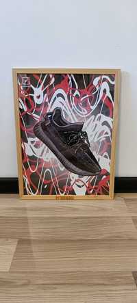 Plakat Adidas Yeezy Boost 350 V2 Black "Hypelakaty"