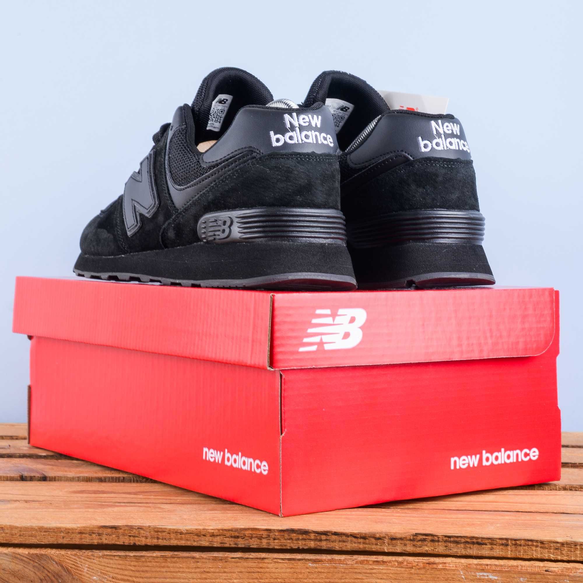 (1927) Кросівки New Balance 574 повністю чорні (41-45)