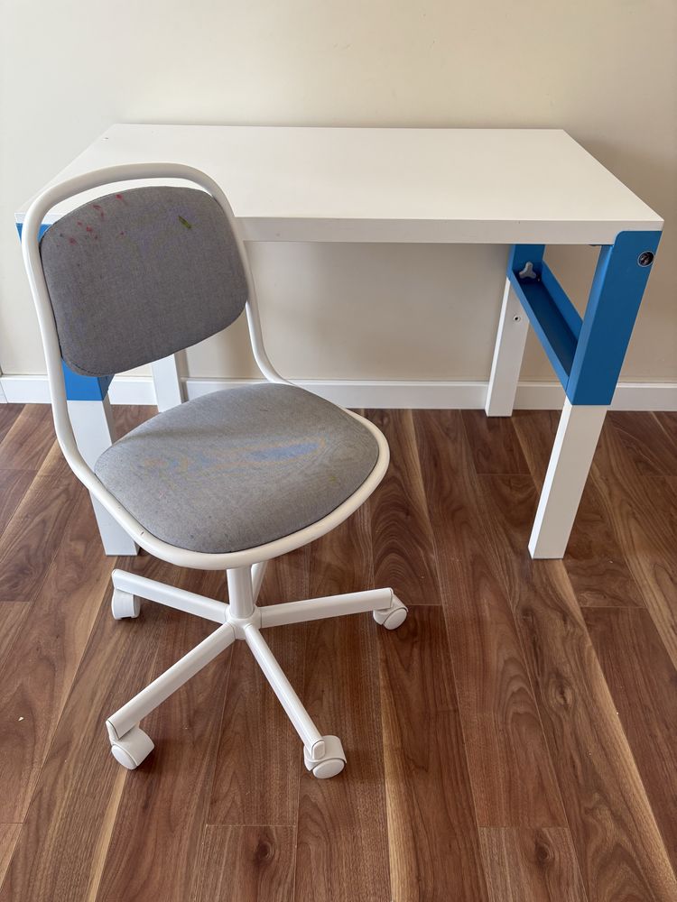 Zestaw biurko i krzeslo obrotowe IKEA