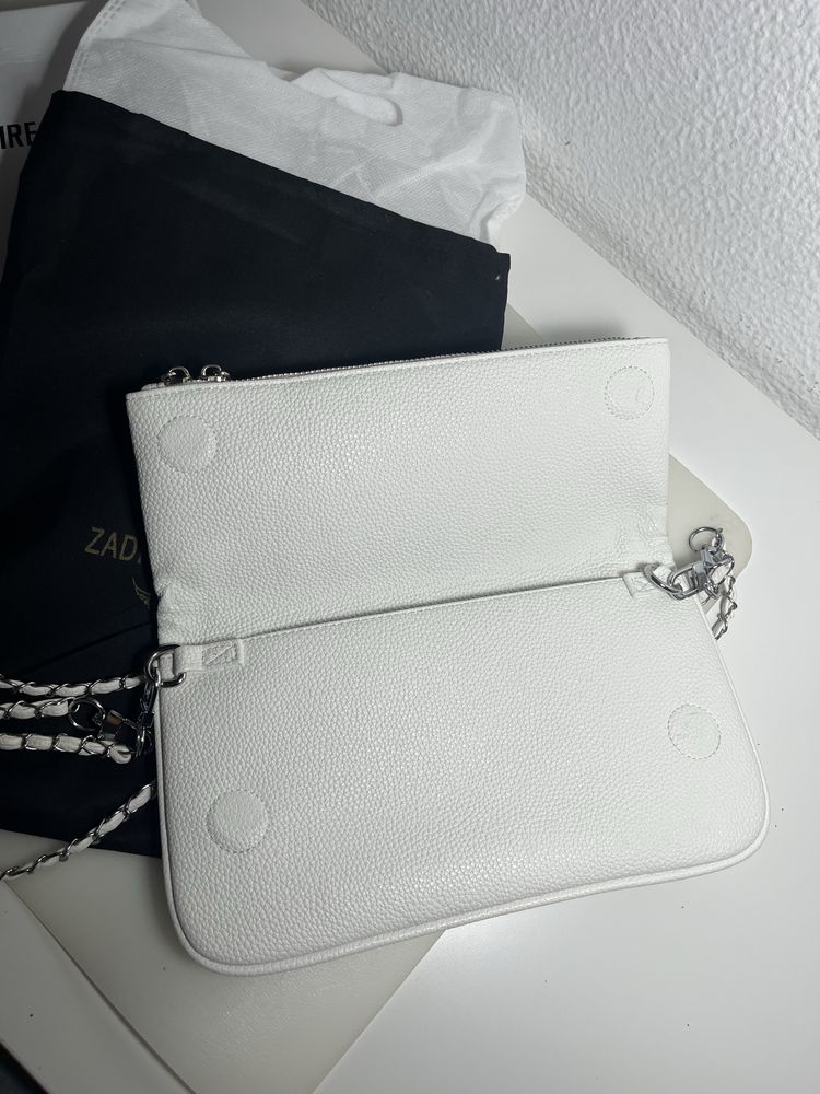 Zadig&Voltaire White Rock Swing Your Wings clutch bag