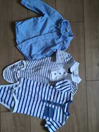 Eleganckie body i koszula niemowlęca H&M 80,86,92