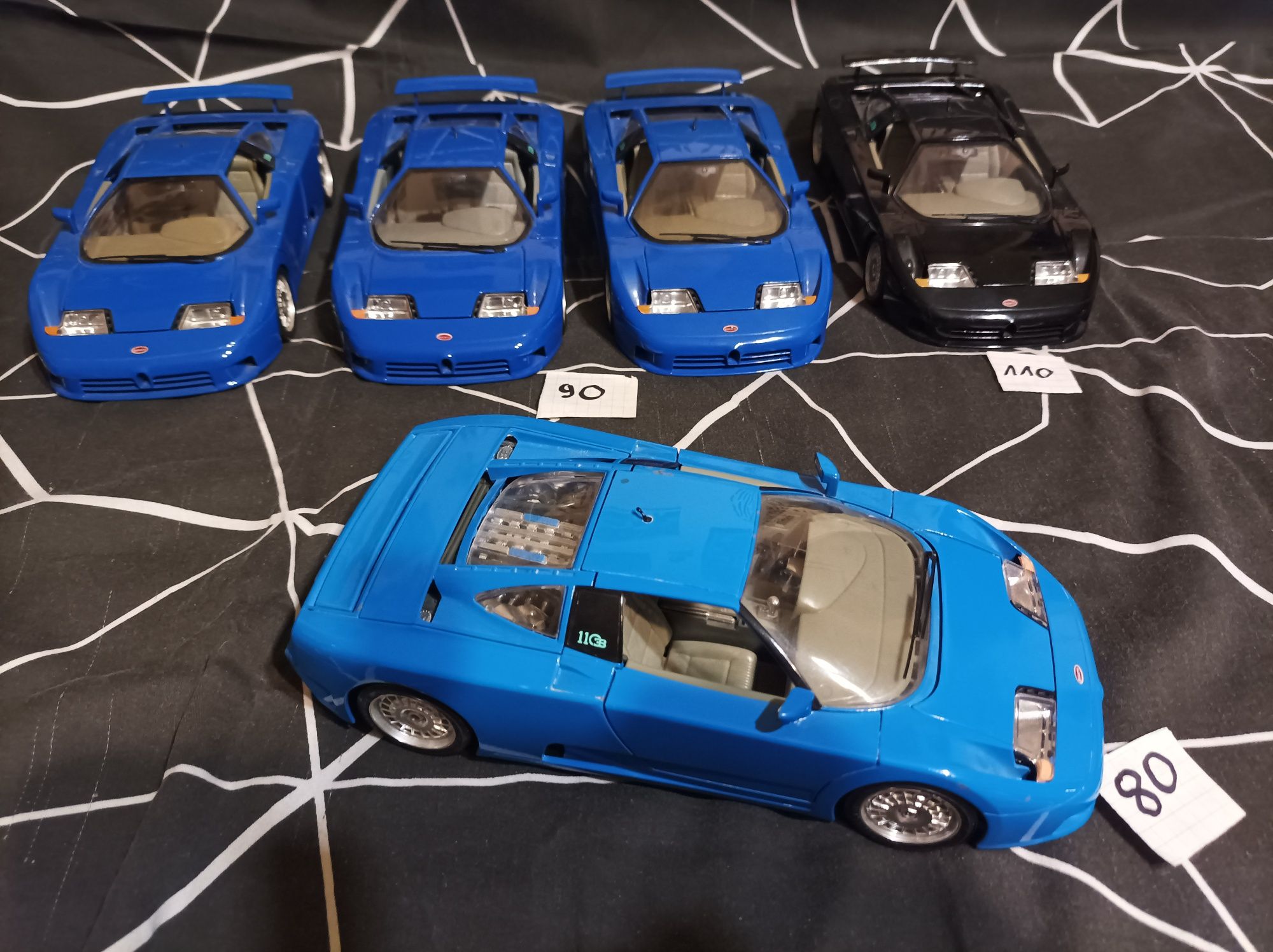 Modele Bugatti z firmy Bburago skala 1:18