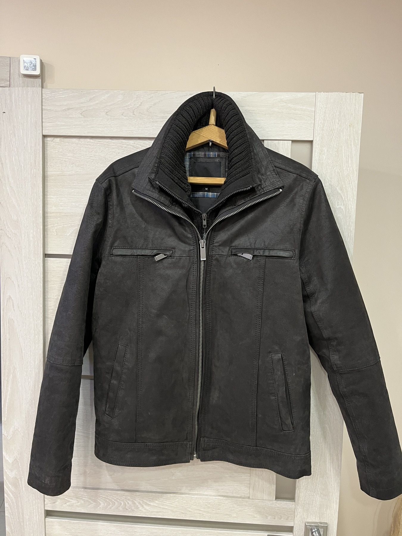 куртка кожана Barneys original leather jacket М оригінал