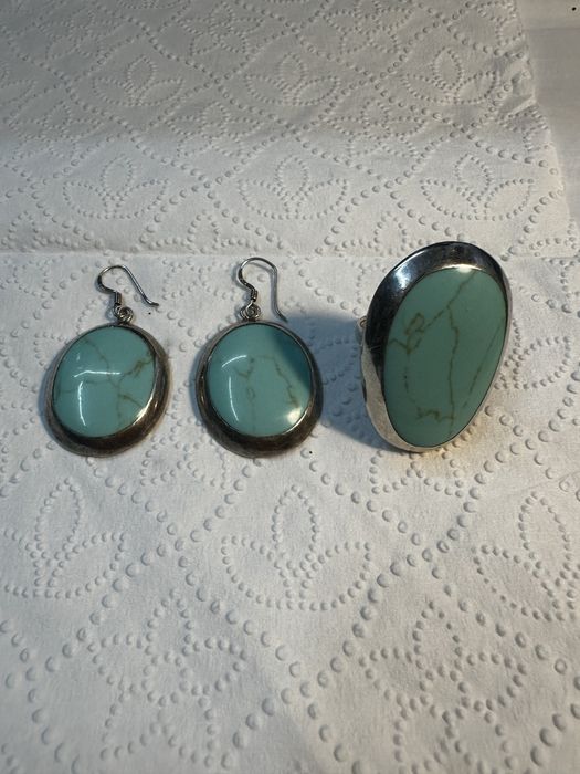 Гарнитур бирюза серебро