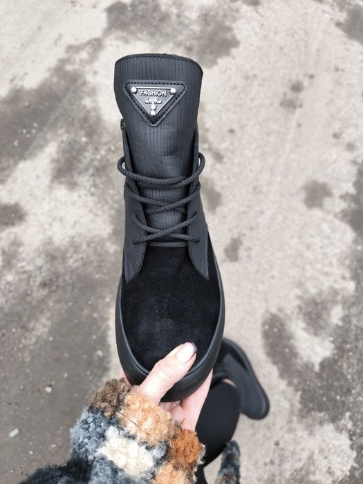 Ботинки жіночі зима,натуральна замша,шкіра