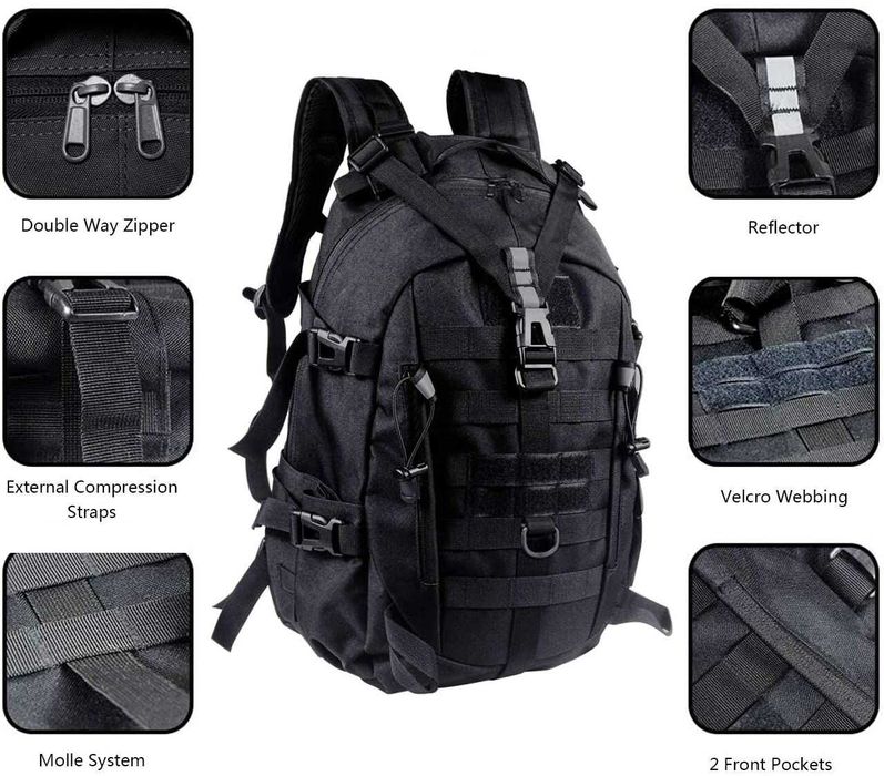 Prof Plecak Taktyczny Wojskowy Survival Czarny 35l 1057