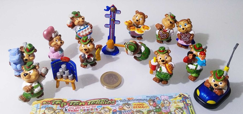 Kinder Surprise ~ Série completa 12 Peças ~ "TOP TEN TEDDIES" ~ 1996