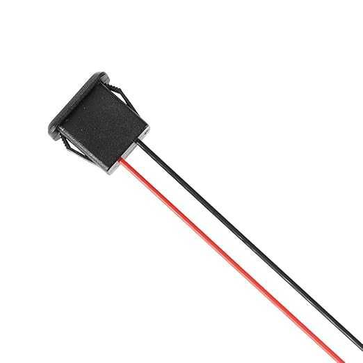Conector USB 3A Fêmea de 2 fios 10cm com fivela de ranhura de pressão