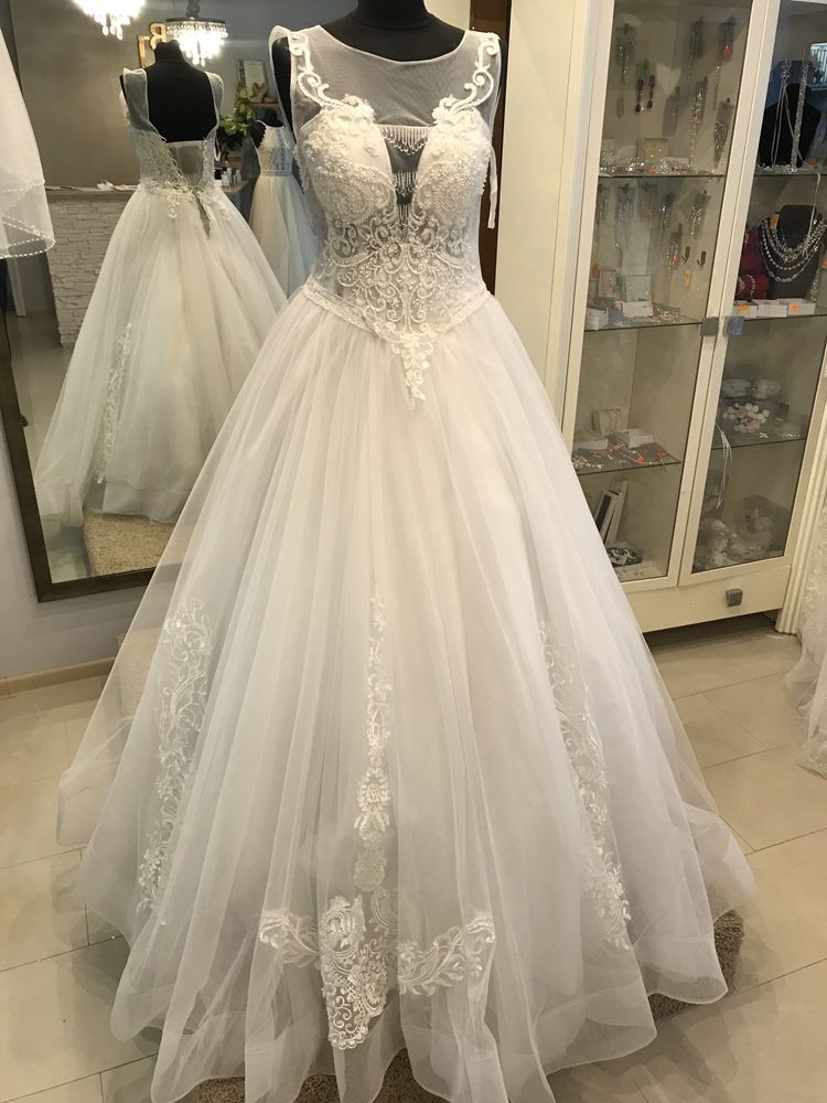 Suknia ślubna biała, rozmiar 38, nowa