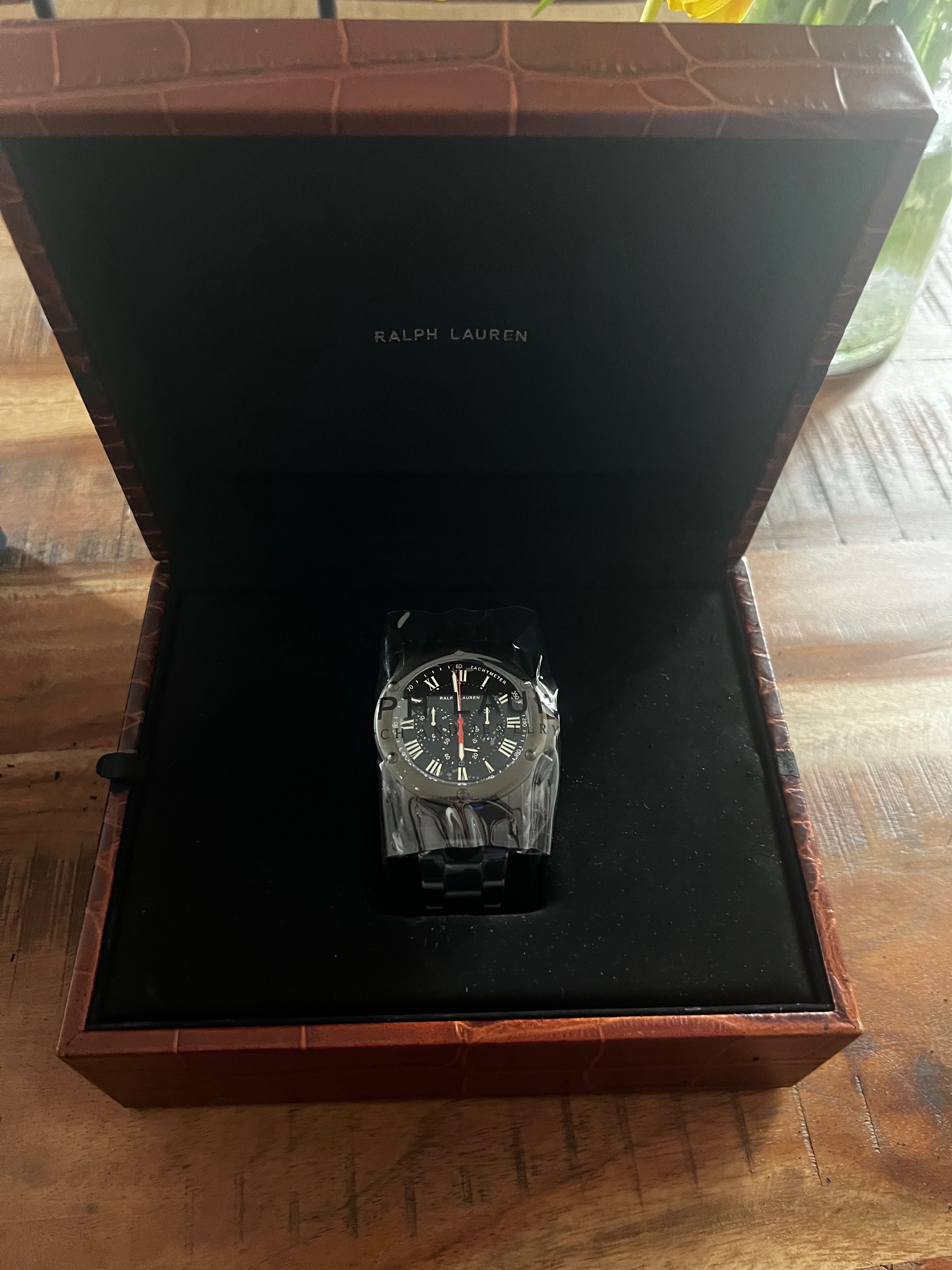 Nowy Zegarek Ralph Lauren Sporting Chronograph Ceramic Black 45mm