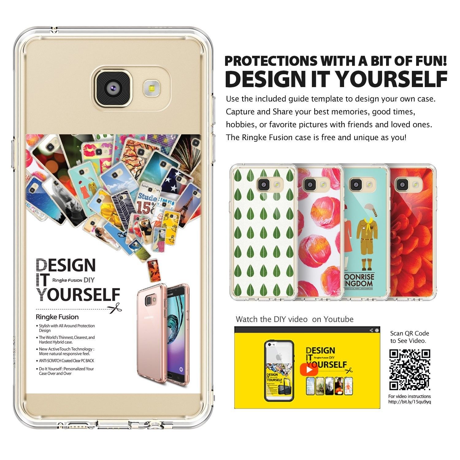 Etui Rearth Ringke Samsung Galaxy A3 2016 Fusion Rose Gold Crystal