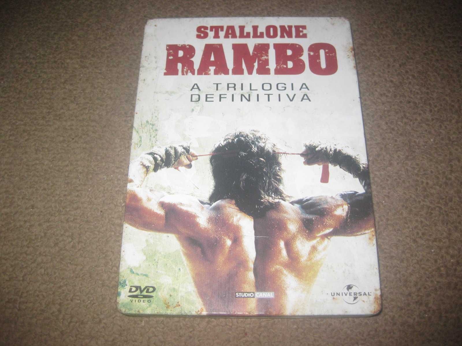 Trilogia em DVD "Rambo" C/Sylvester Stallone/Edição Especial Steelbook