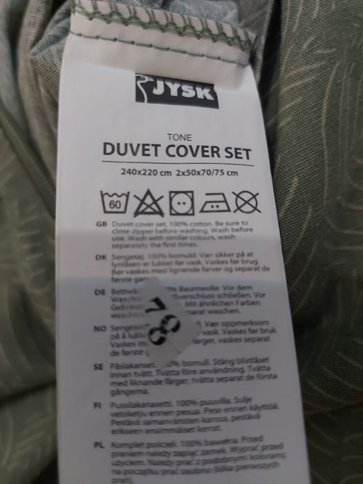 Capa de edredão e almofadas