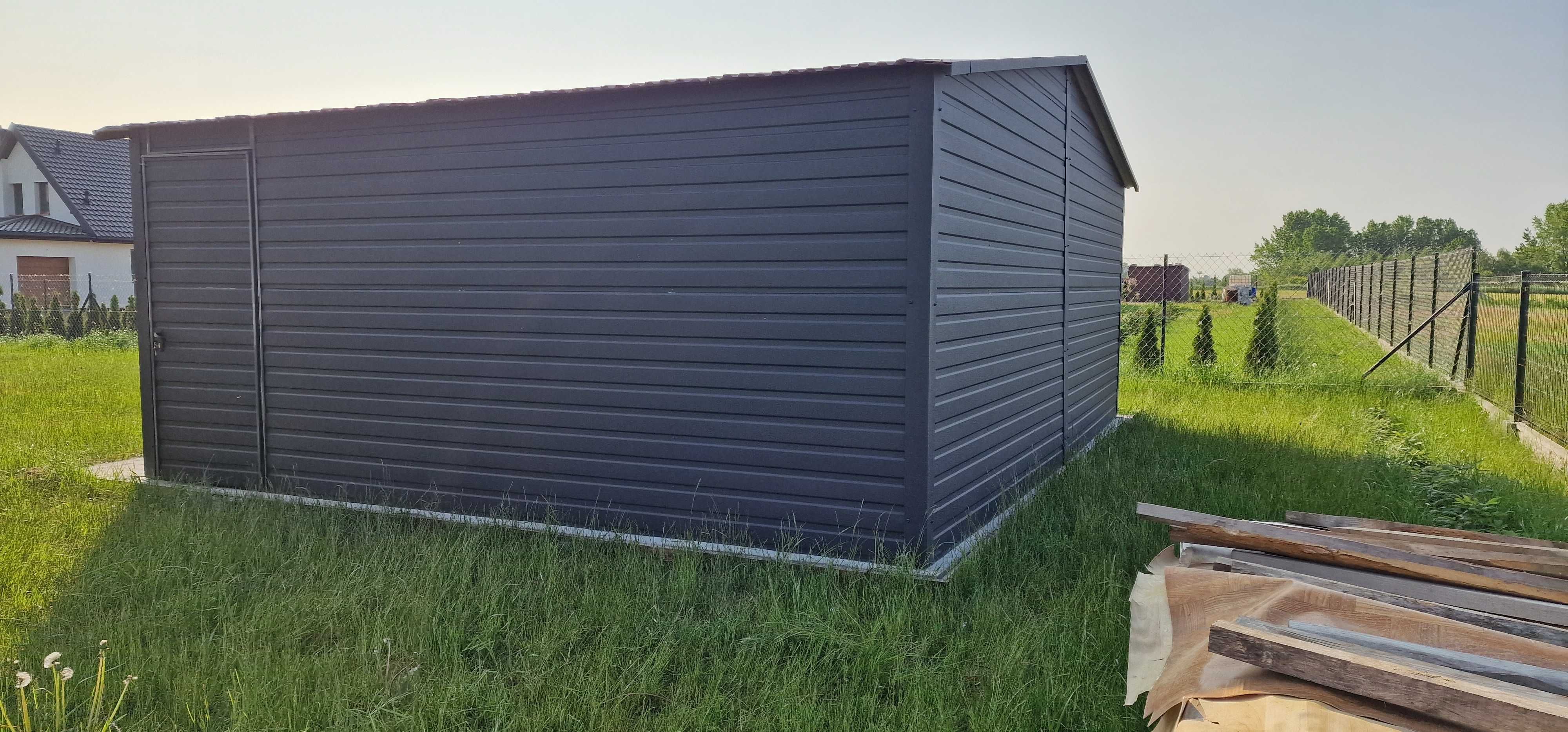 Garaż blaszany 7x6 w kolorze z palety ral do wyboru profil o cynk