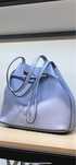 Furla STACY totebka typu worek  skóra naturalna cieleca kolor blue
