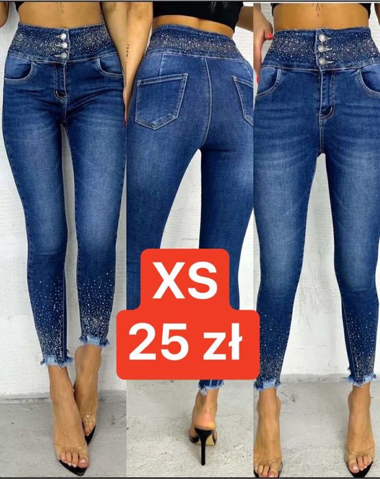 Spodnie damskie jeansowe msara XS nowe z metka