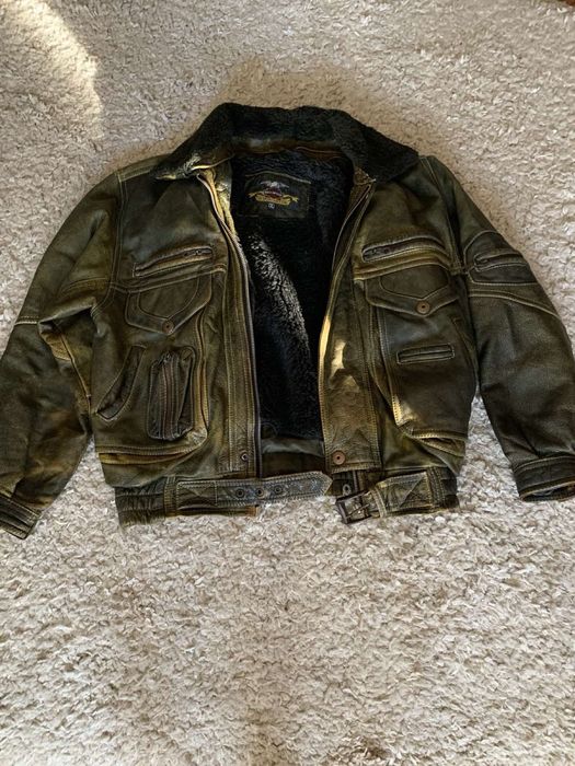 Вінтажна шкіряна куртка Harley Davidson