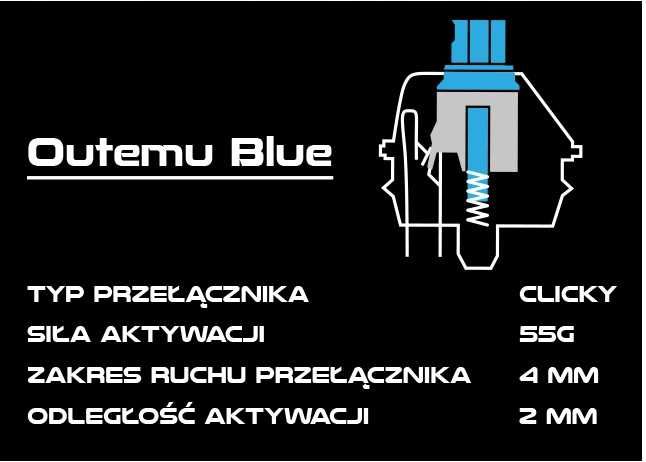 Świetna wygodna klawiatura mechaniczna Genesis Thor 300 blue switches