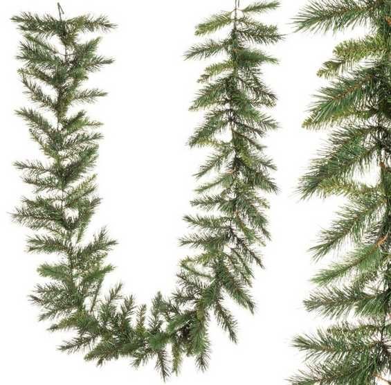 Wieniec świąteczny wianek PVC zielony 270 x 30 cm łańcuch ozdoba w3