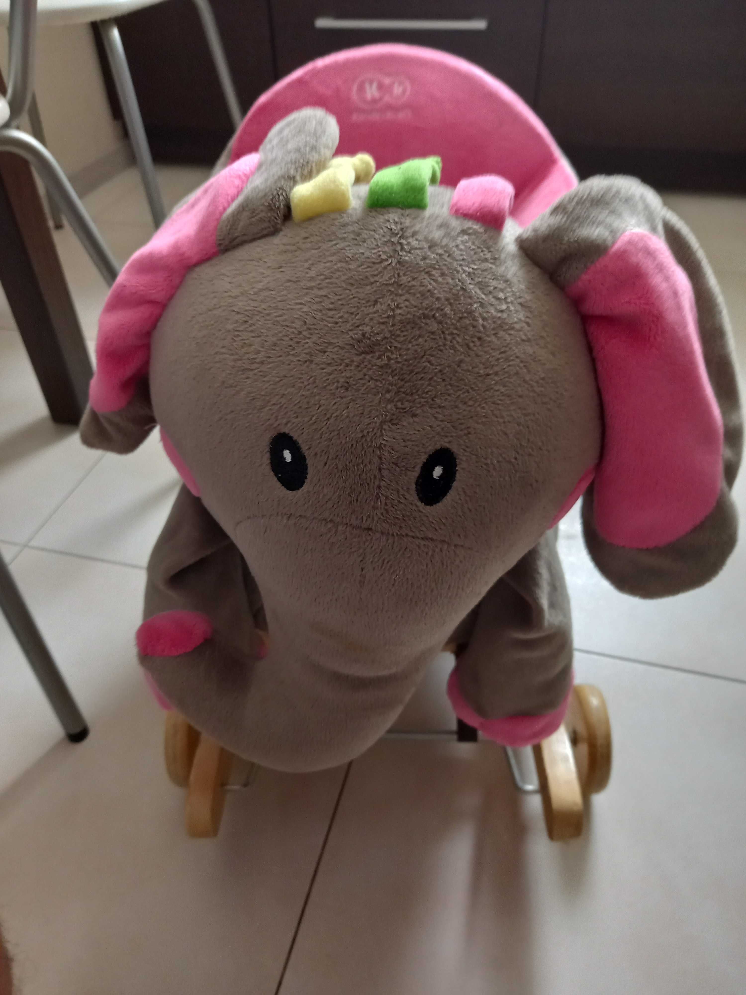 Bujany sloń na biegunach - huśtawka, zabawka dla dzieci
