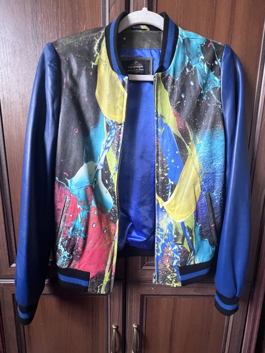 Молодіжний шкіряний бомбер