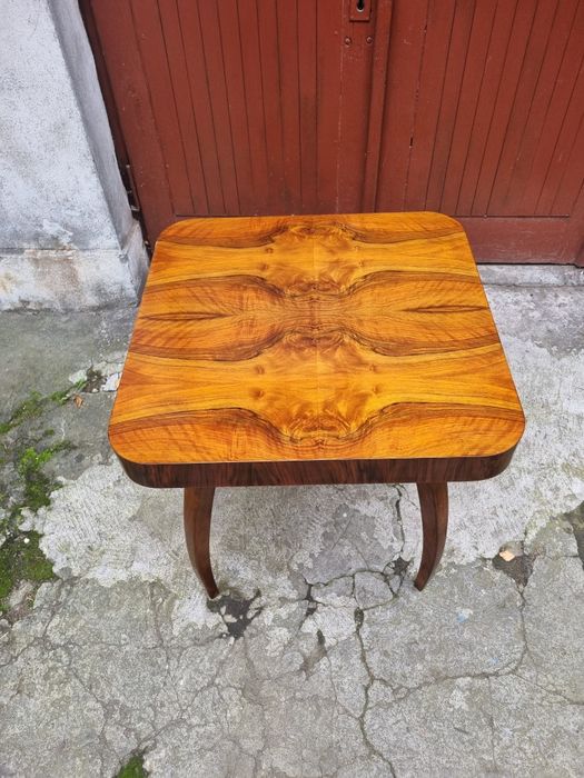 Stolik vingage Halabala, antyk, orzech