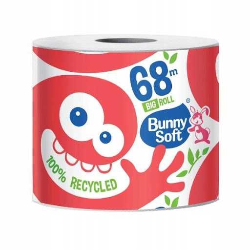 Papier toaletowy bezzapachowy Bunny Soft BIG ROLKA 68m 2w 16 rolek