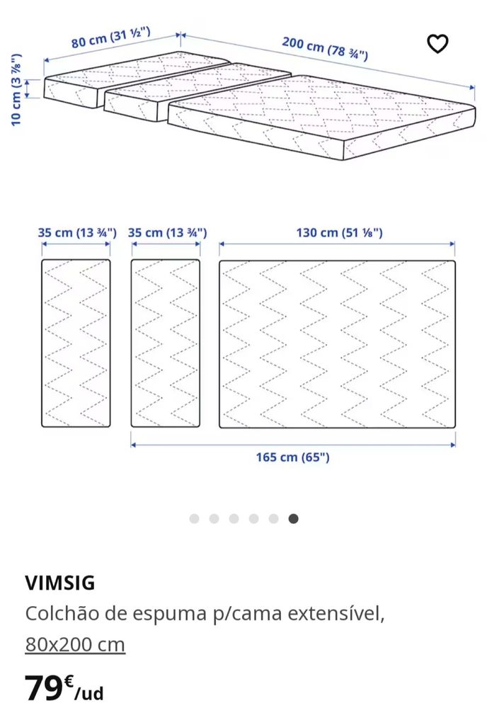 Colchao tripartido ikea